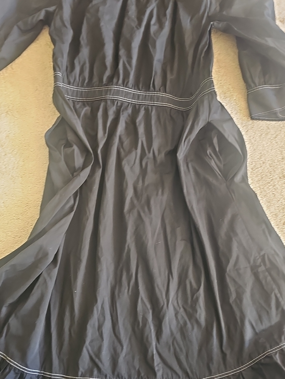 Ralph Lauren Black Cotton Midi Dress - Picture 8 of 10